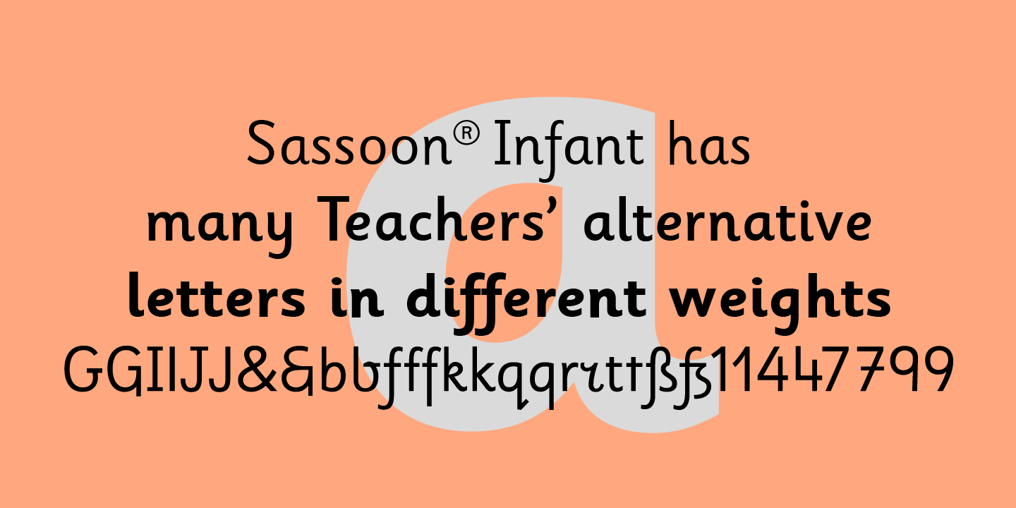 Przykładowa czcionka Sassoon Infant #1